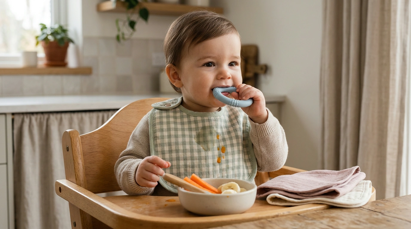 Korean Double-Sided Cotton Bibs for Teething Toddlers